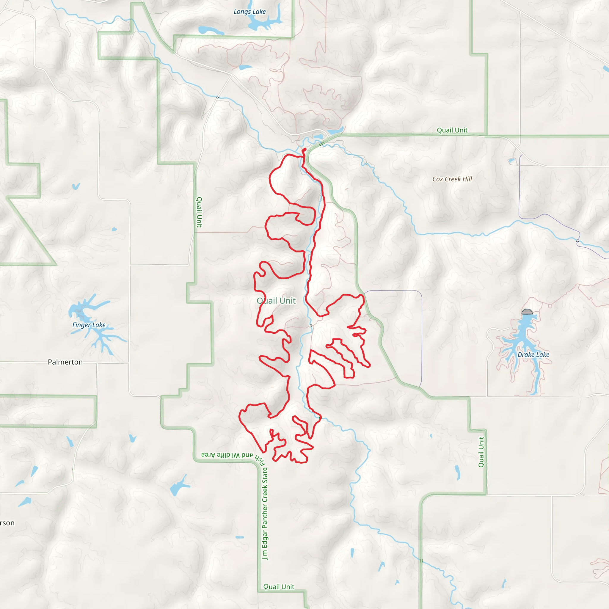 Panther Creek and Yellow Loop Trail mobile static map