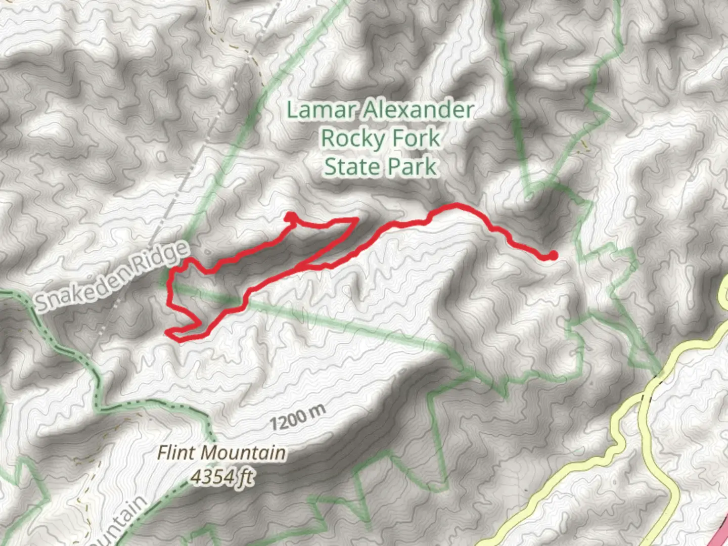 An image depicting the trail Flint Creek Trail and Blockstand Creek Loop Trail and its surrounding area.