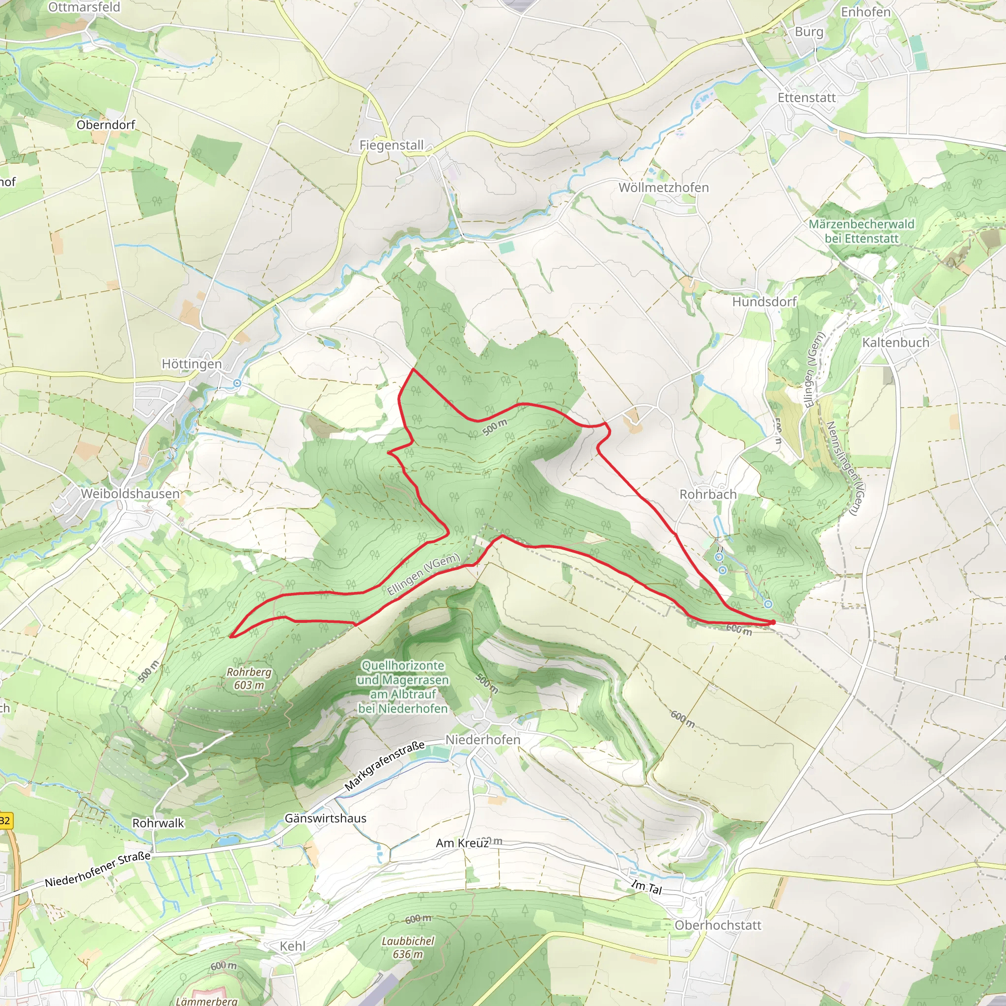 Mantelberg and Hangau Loop mobile static map