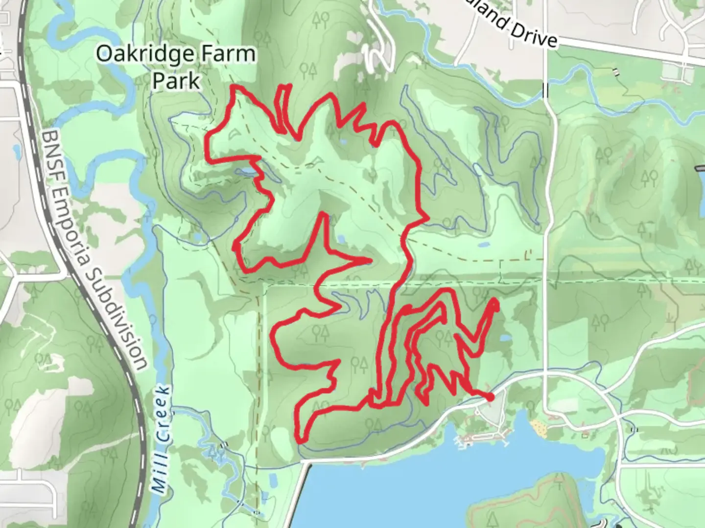 An image depicting the trail Violet, Orange and Red Loop Trail and its surrounding area.