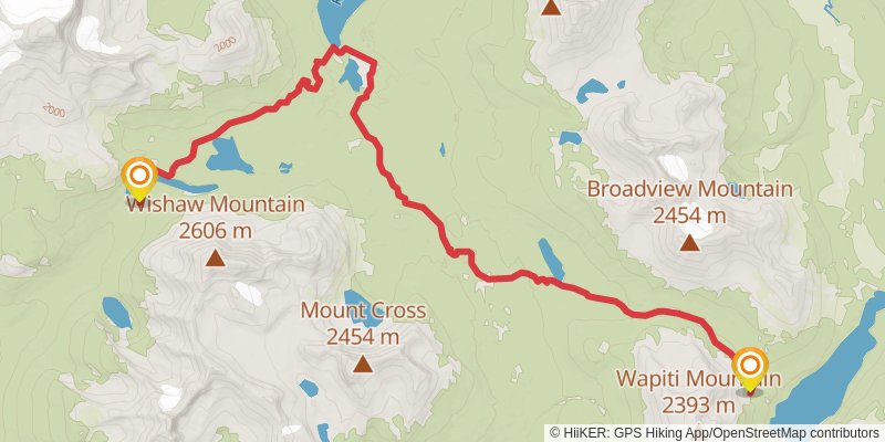 Great Divide Trail stage 63 Map