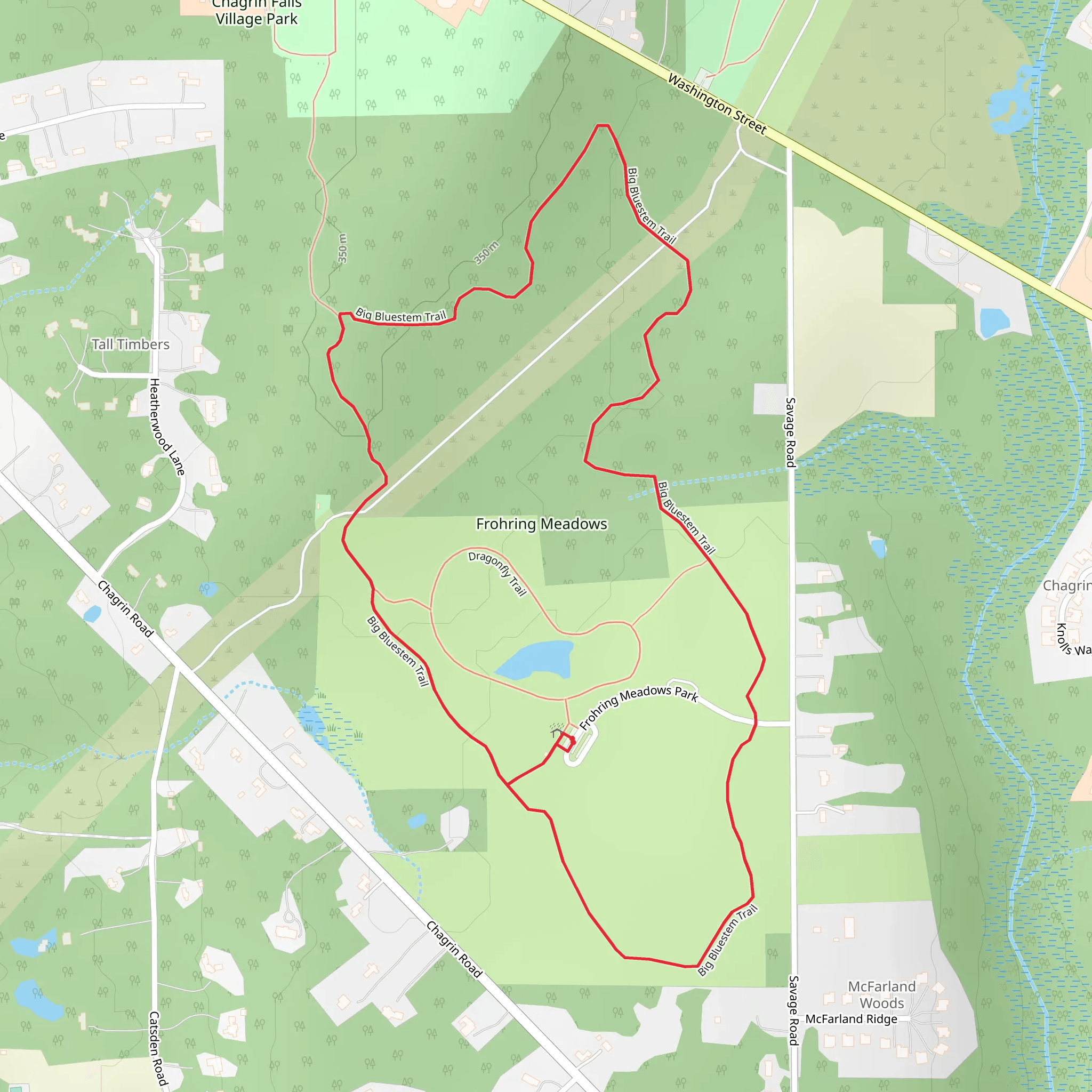 Big Bluestem Loop Trail mobile static map