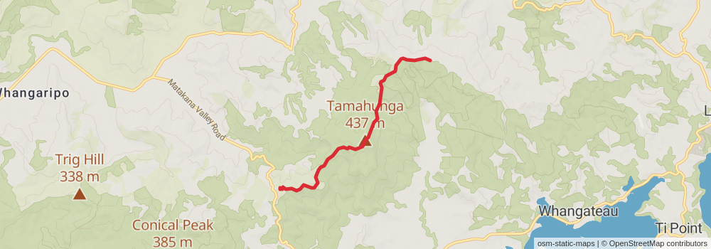 Te Araroa Trail stage 27 Map