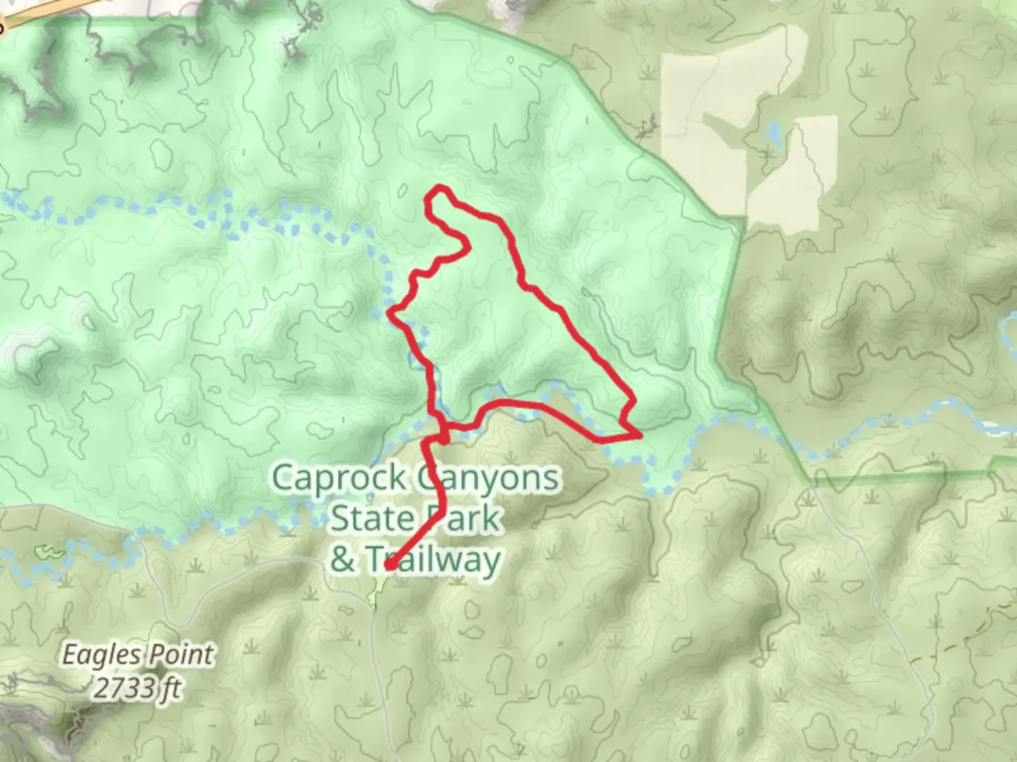 An image depicting the trail Trail G - Wild Horse and Trail H - Mesa Trail Loop and its surrounding area.
