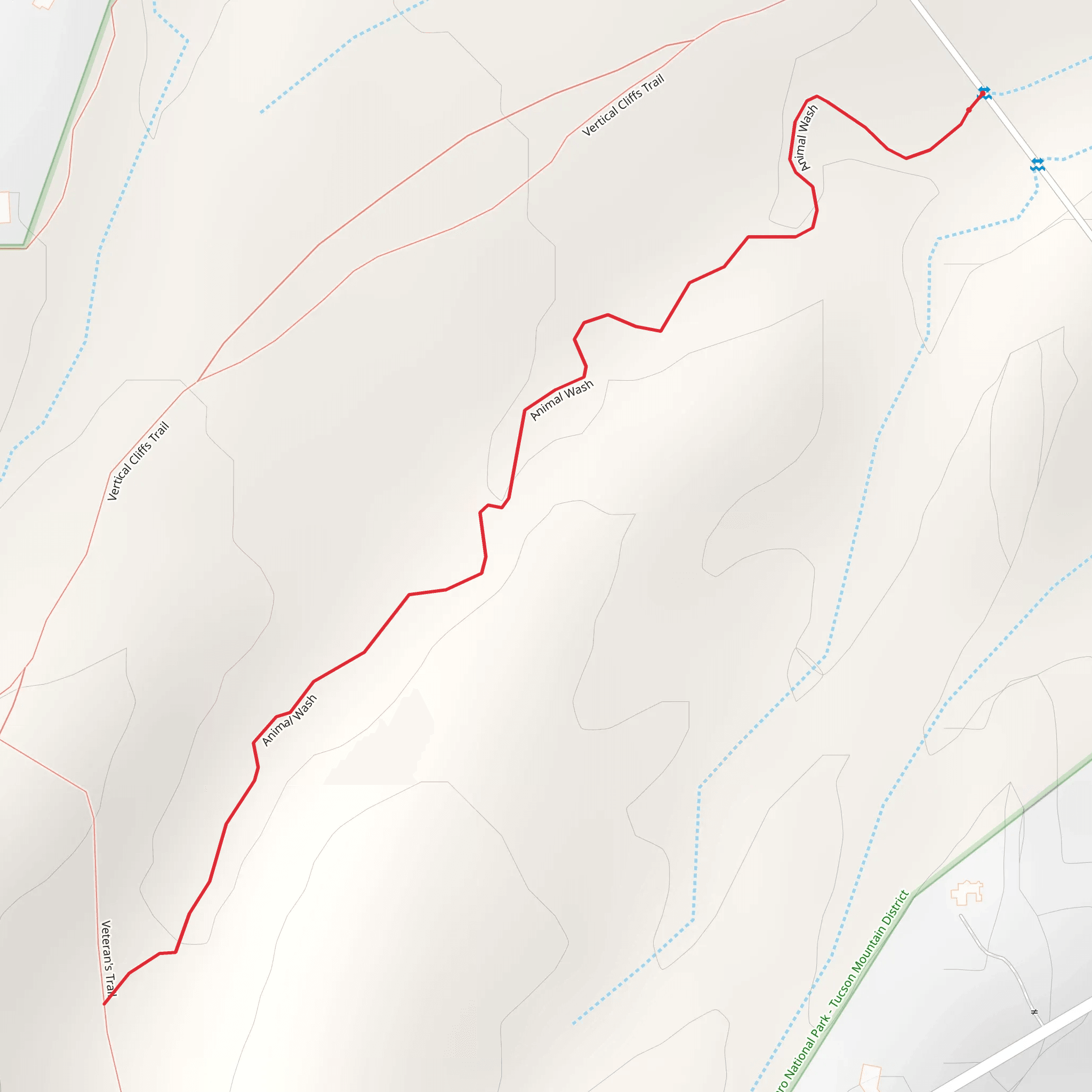 Animal Wash Trail mobile static map