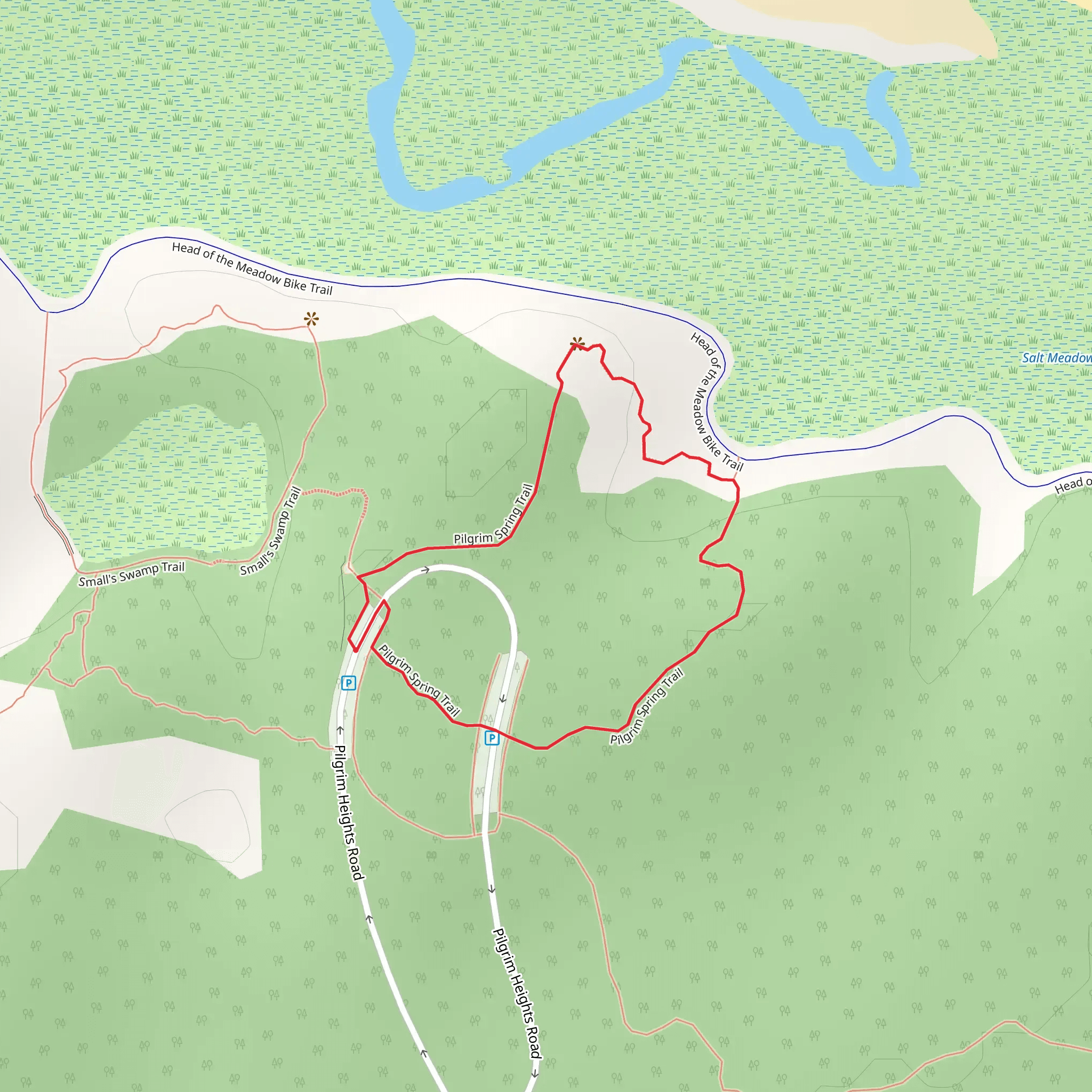 Pilgrim Spring Trail Loop mobile static map