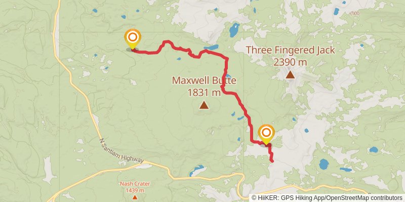 Santiam Lake via Duffy Lake Trail stage 2 Map