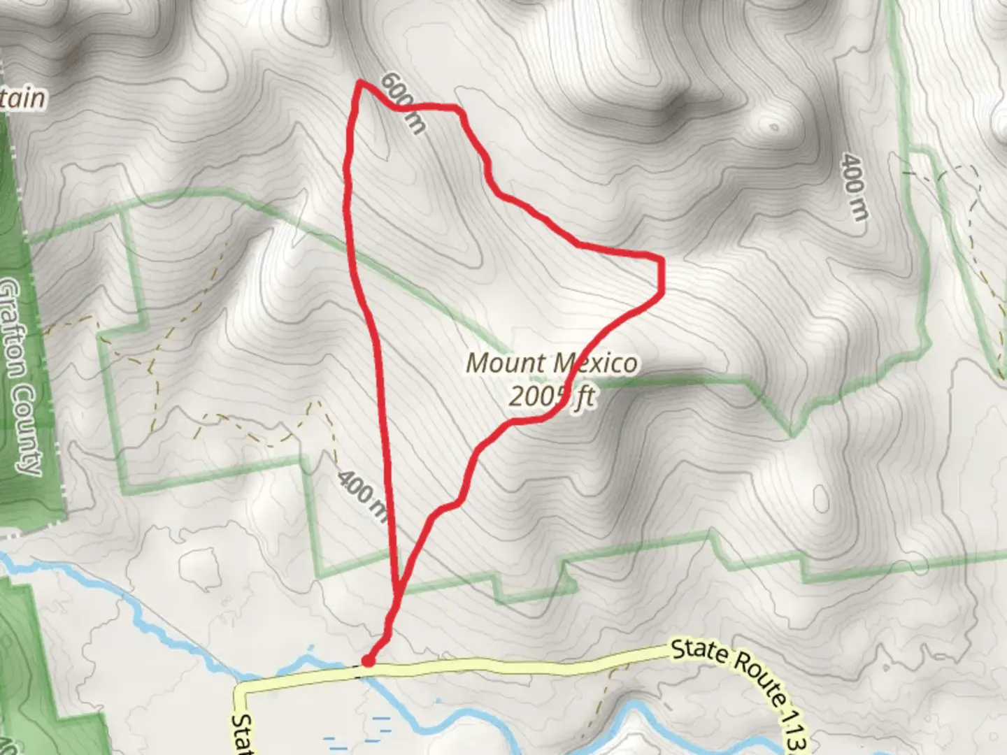 An image depicting the trail Mount Mexico Loop Trail and its surrounding area.