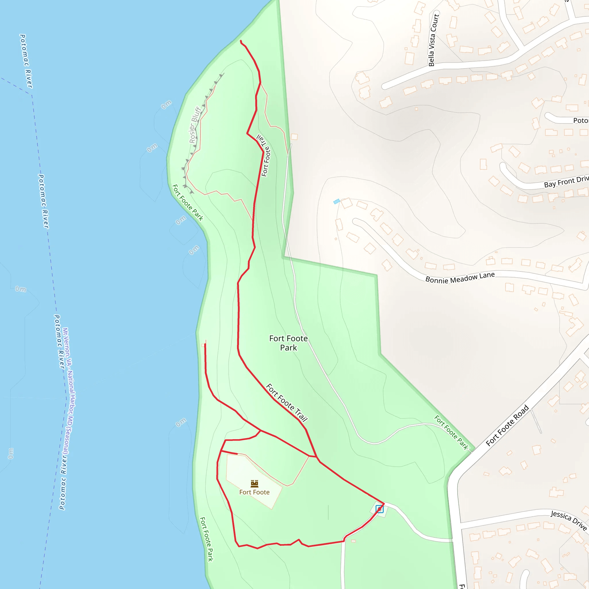 Fort Foote Trail mobile static map