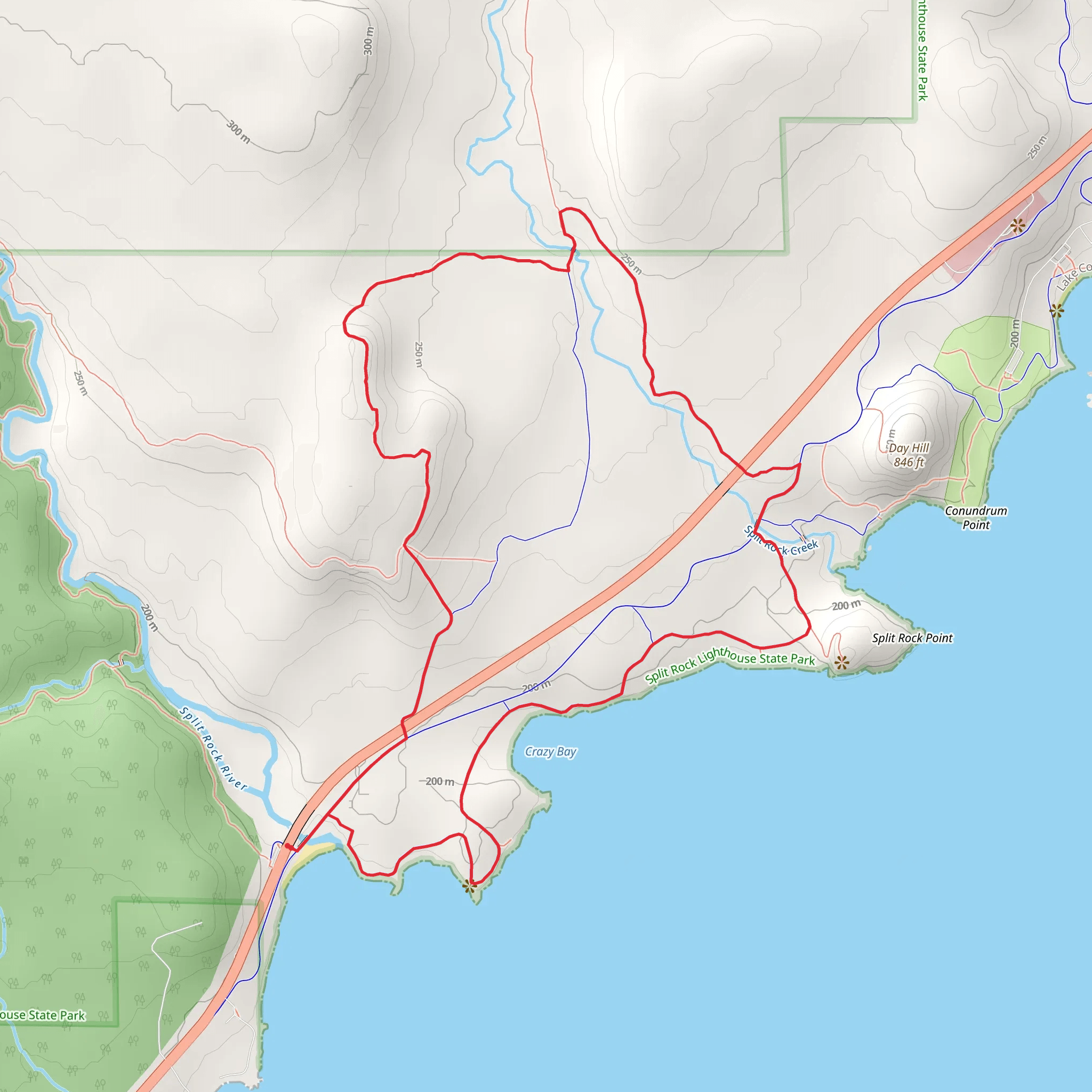 Superior Hiking and Gitchi-Gami State Loop Trail mobile static map