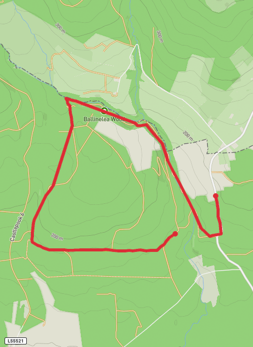 Hike on Ballyhoura - Canon Sheehan Loop mobile static map