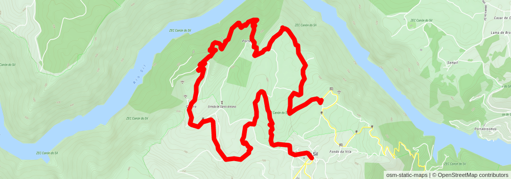 PR G 98 Canón do Sil - Santa Cristina stage 2 Map