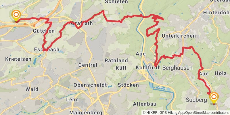 Bergischer Weg stage 4 Map