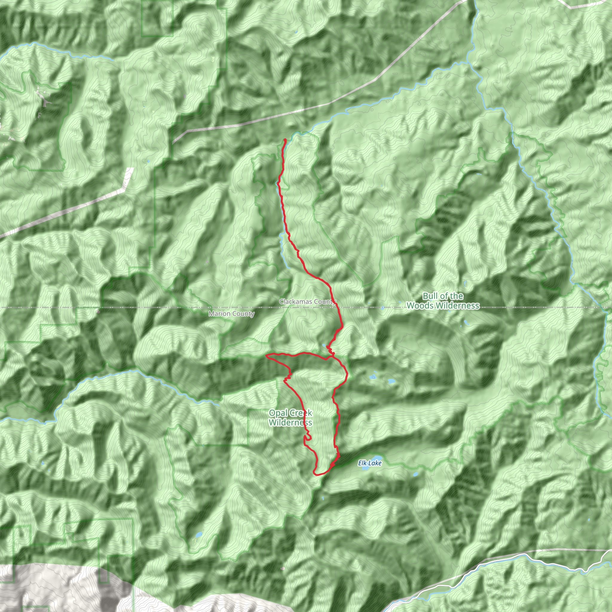 Silver King Lake and Battle Ax Mountain Trail mobile static map