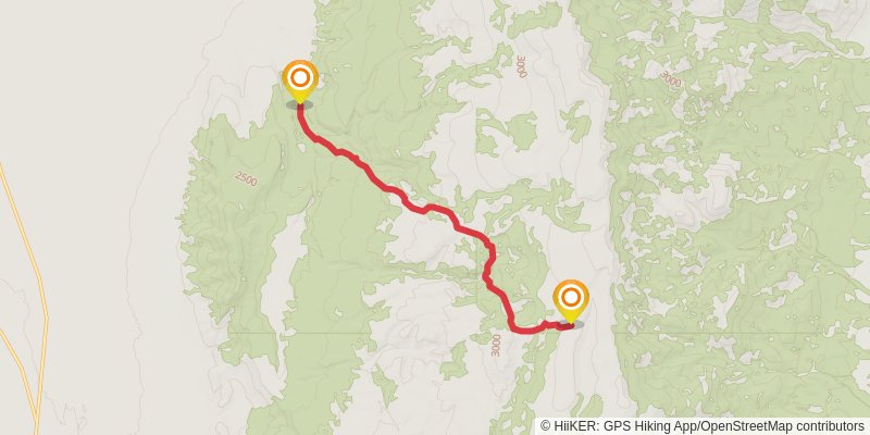 American Discovery Trail - Nevada stage 19 Map