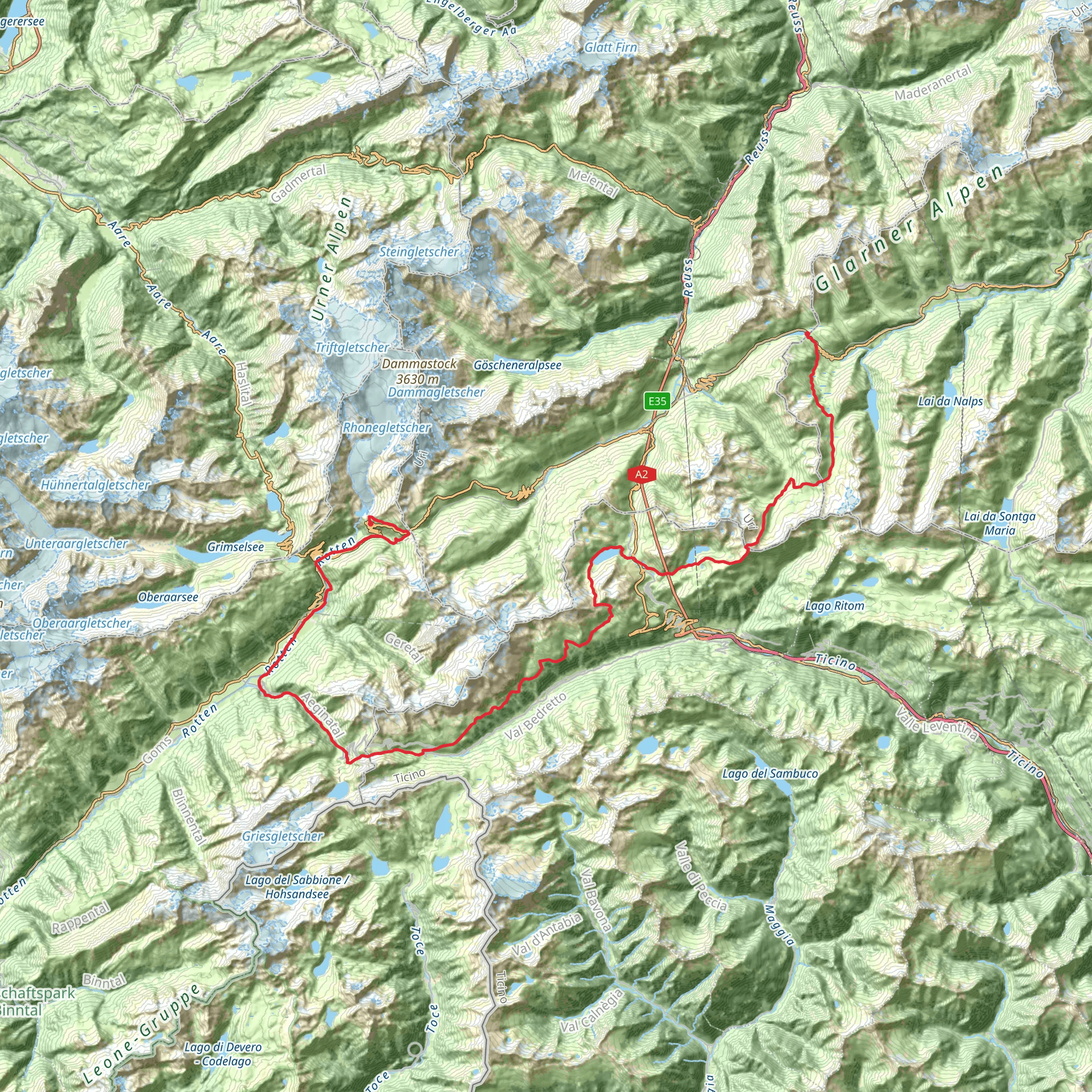 Vier-Quellen-Weg mobile static map