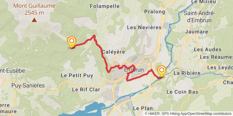 Lac de Serre-Ponçon stage 12 Map