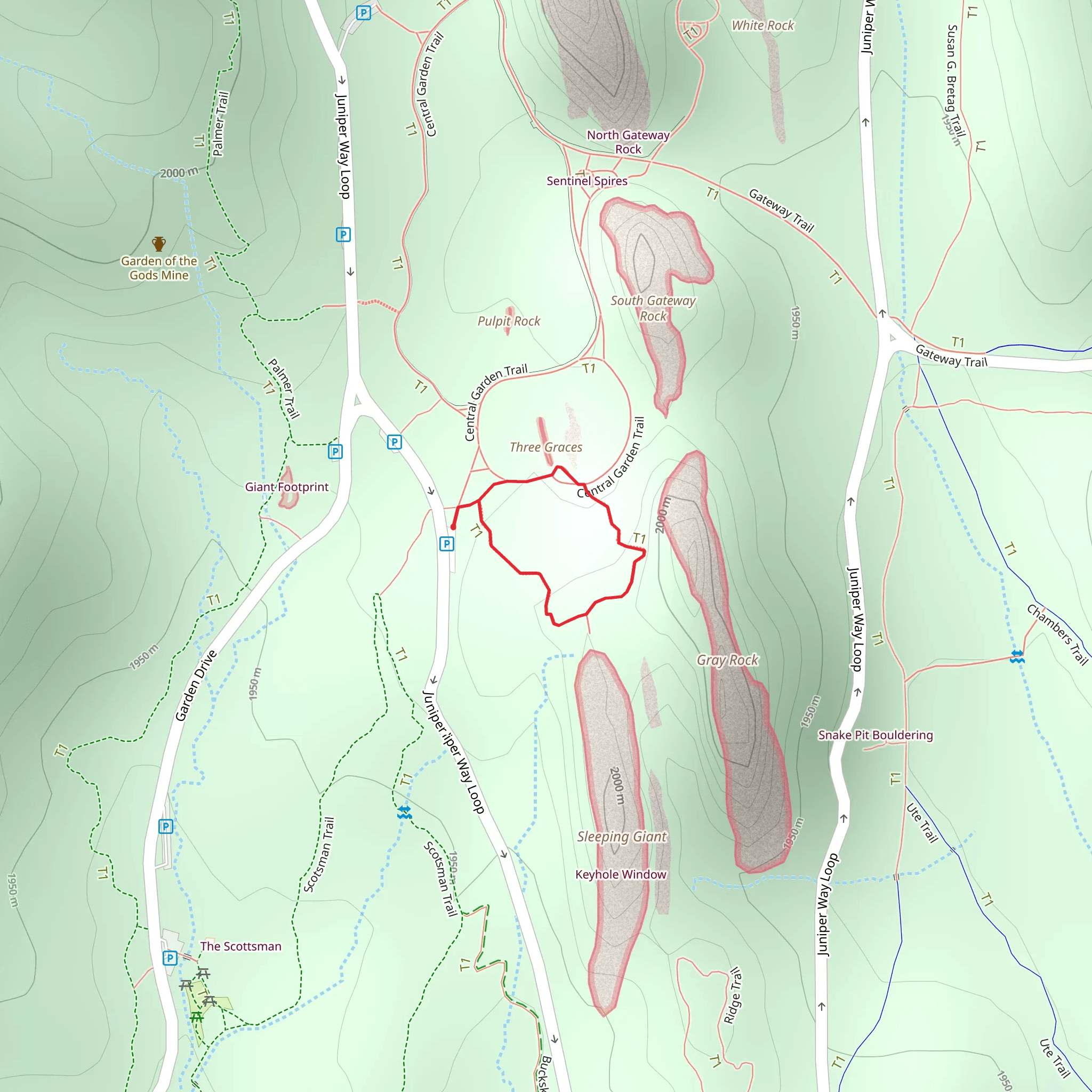 Upper Loop Trail mobile static map