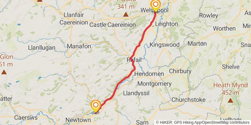 Montgomery Canal Walk stage 3 Map