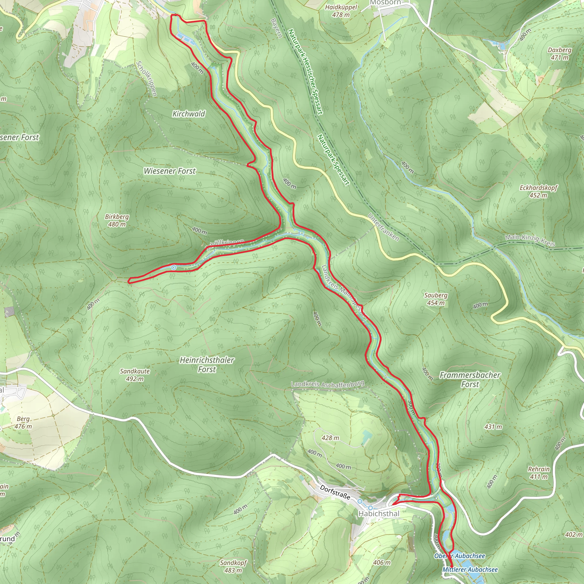 Habichsthal and Aubach Loop mobile static map
