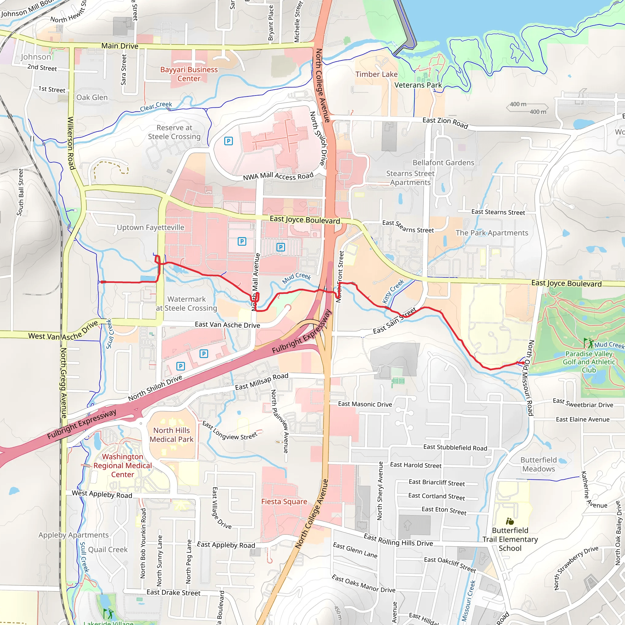 Mud Creek Trail mobile static map