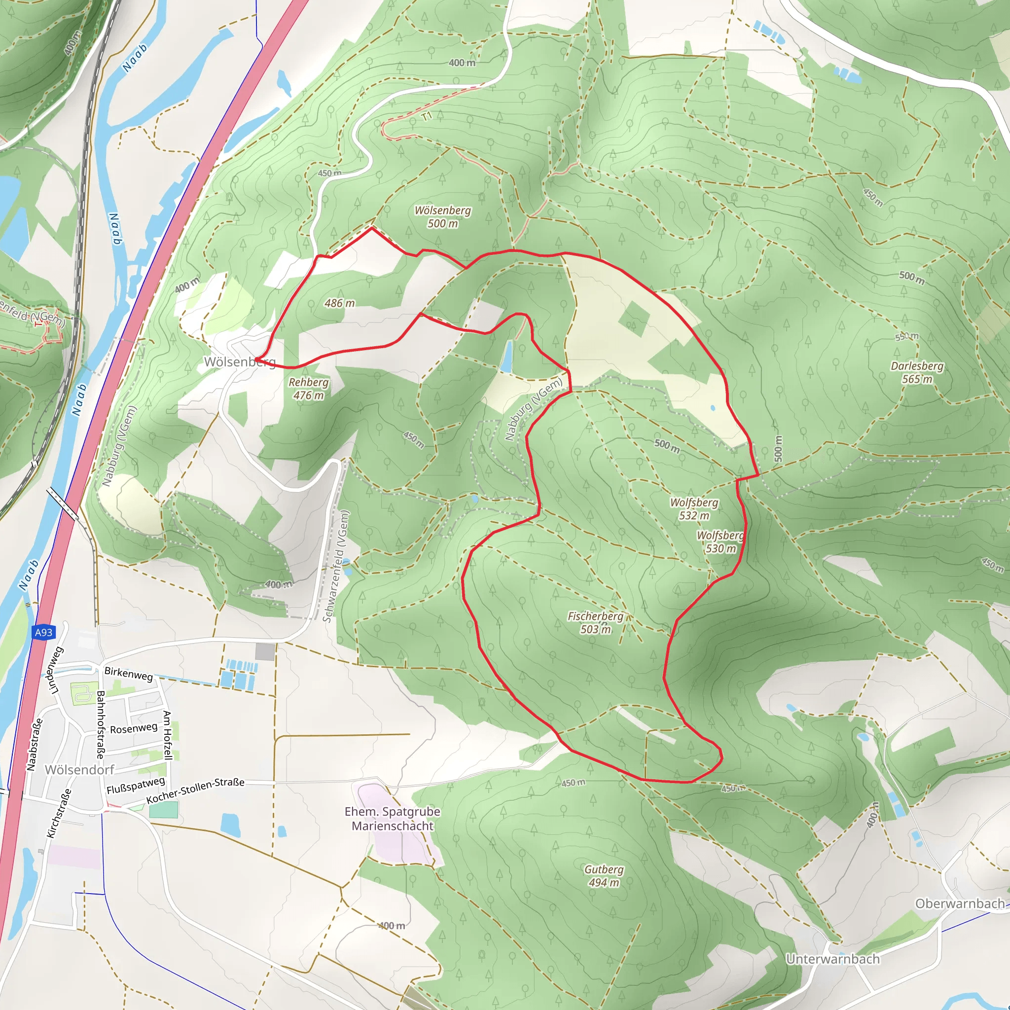 Wölsenberg and Schindelberg Loop mobile static map