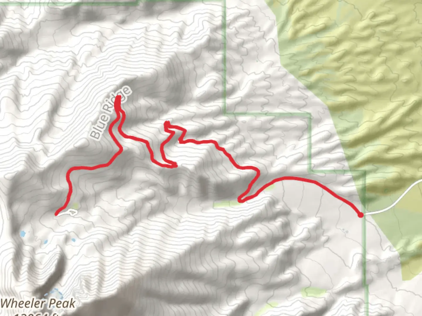 An image depicting the trail Wheeler Peak Scenic Walk and its surrounding area.