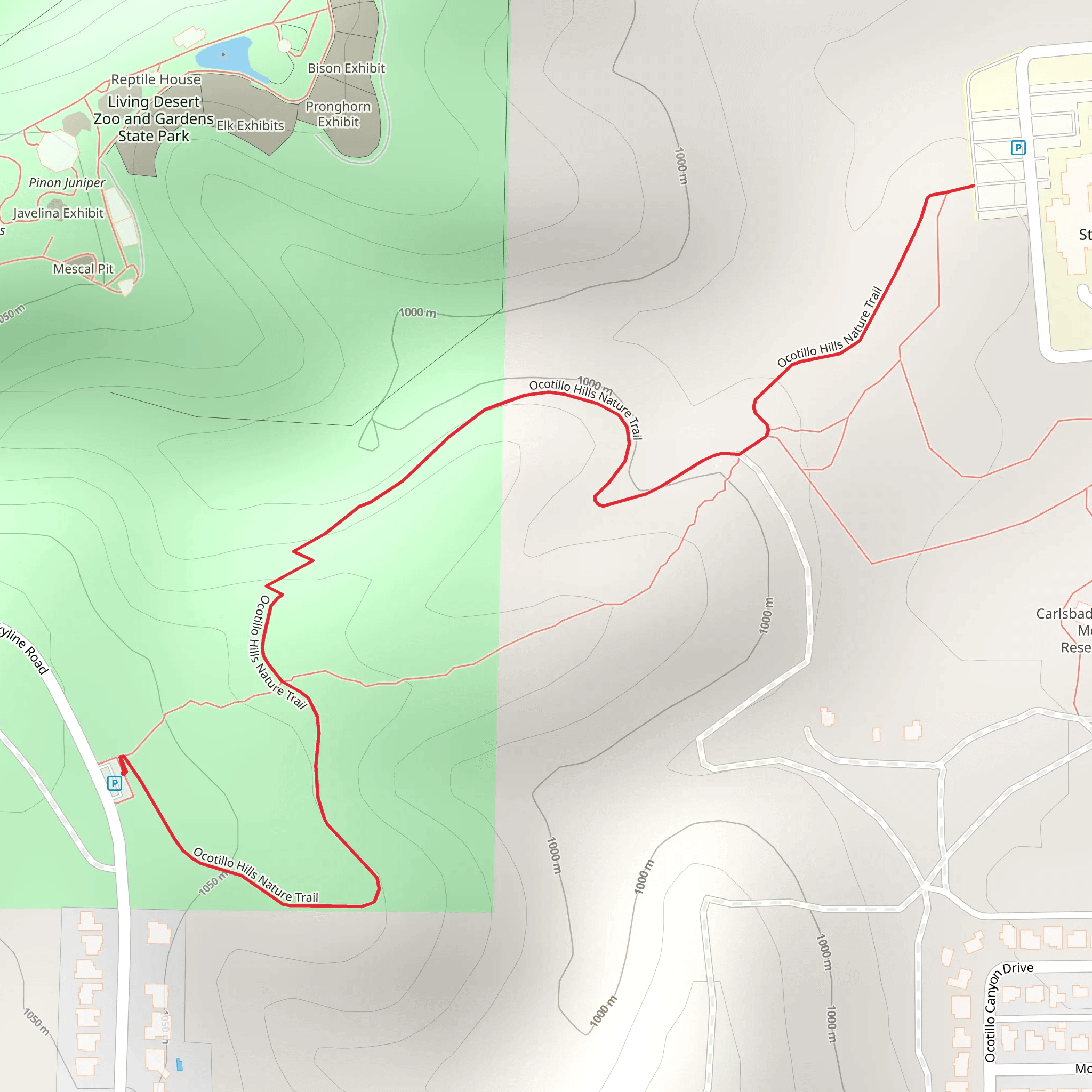 Ocotillo Hills Nature Trail mobile static map