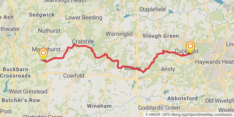 Sussex Diamond Way stage 3 Map
