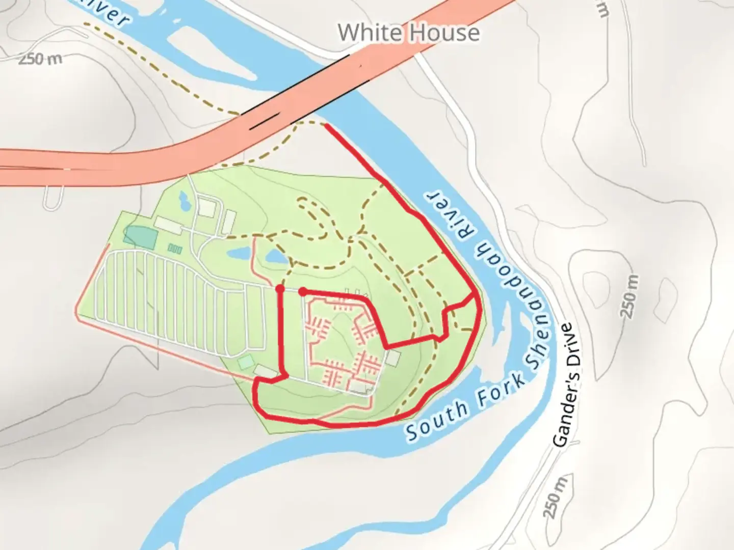 An image depicting the trail Lower River Loop Trail and its surrounding area.