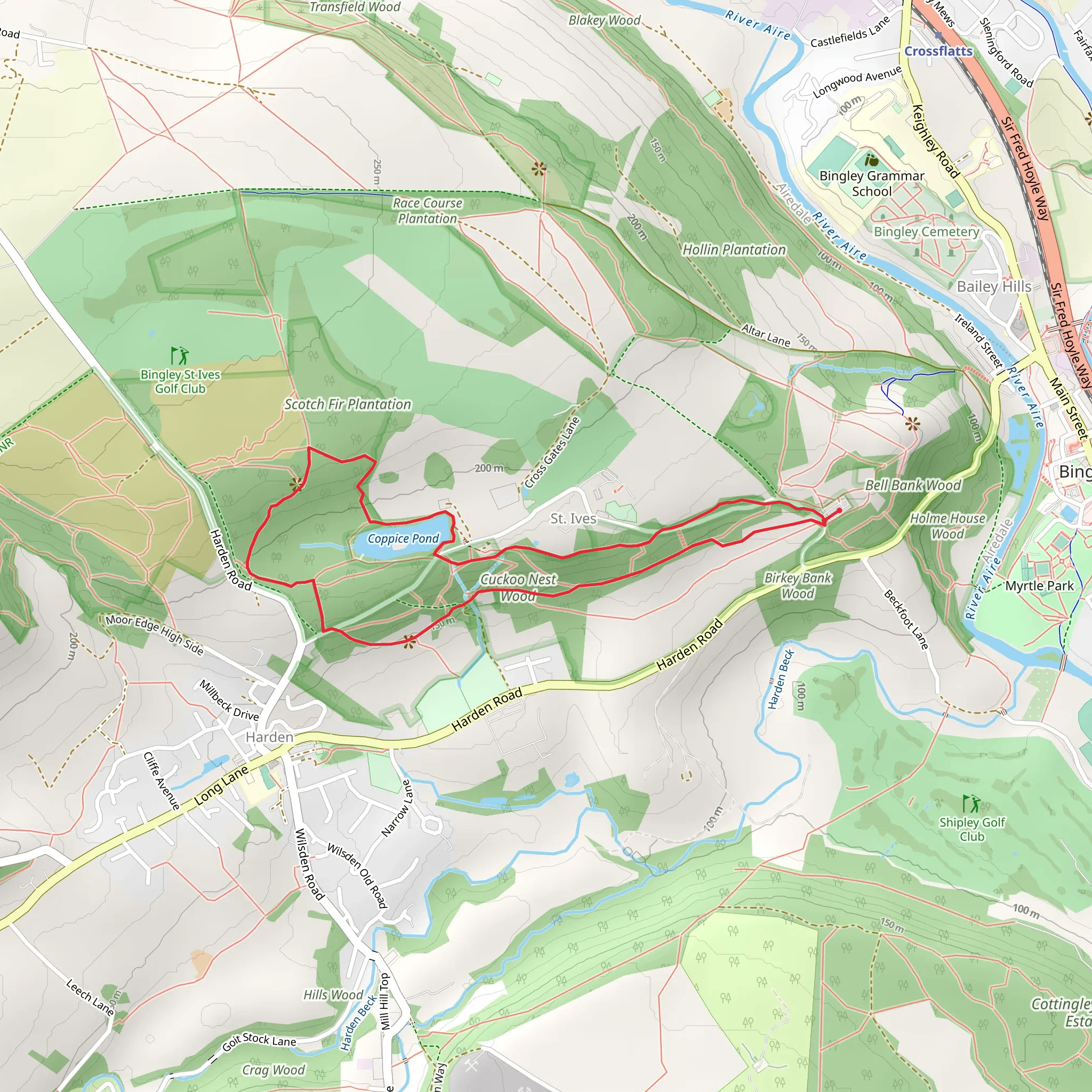 Bingley St Ives Loop mobile static map