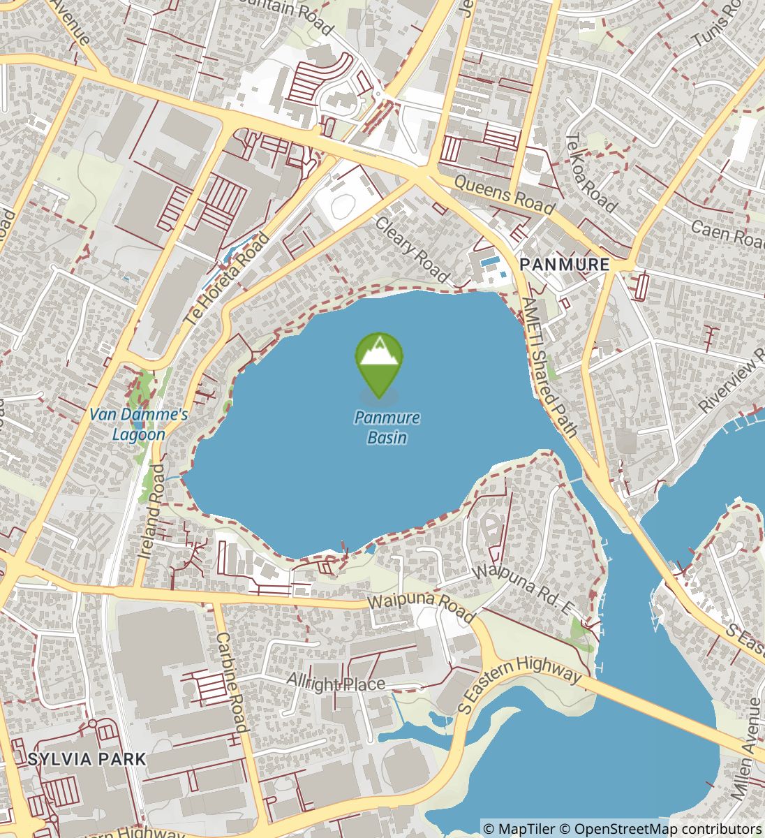 Panmure Basin Path New Zealand Food Stops, Shelters, Transport,