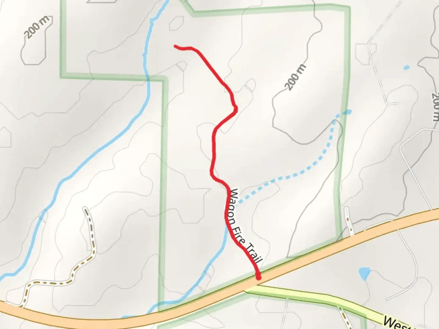 An image depicting the trail Wagon Fire Trail and its surrounding area.