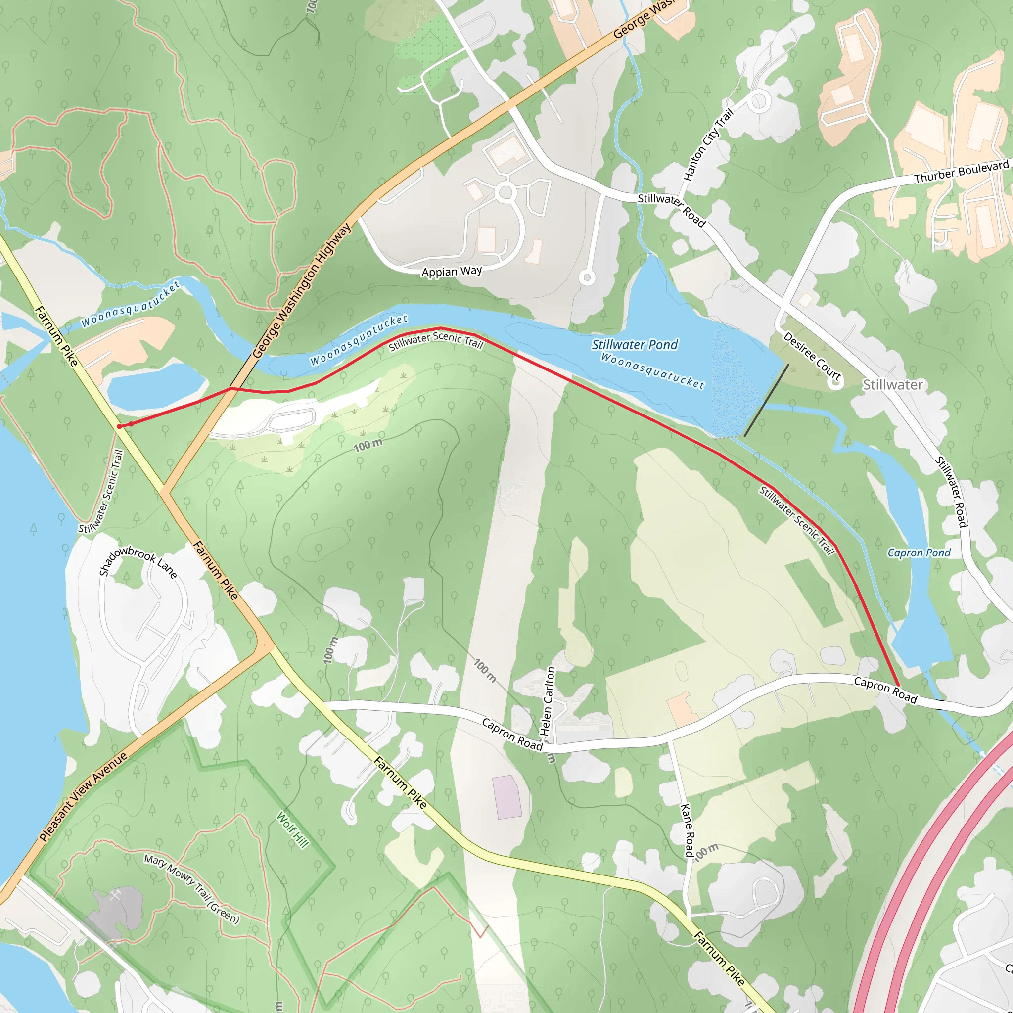 Stillwater Reservoir Trail mobile static map