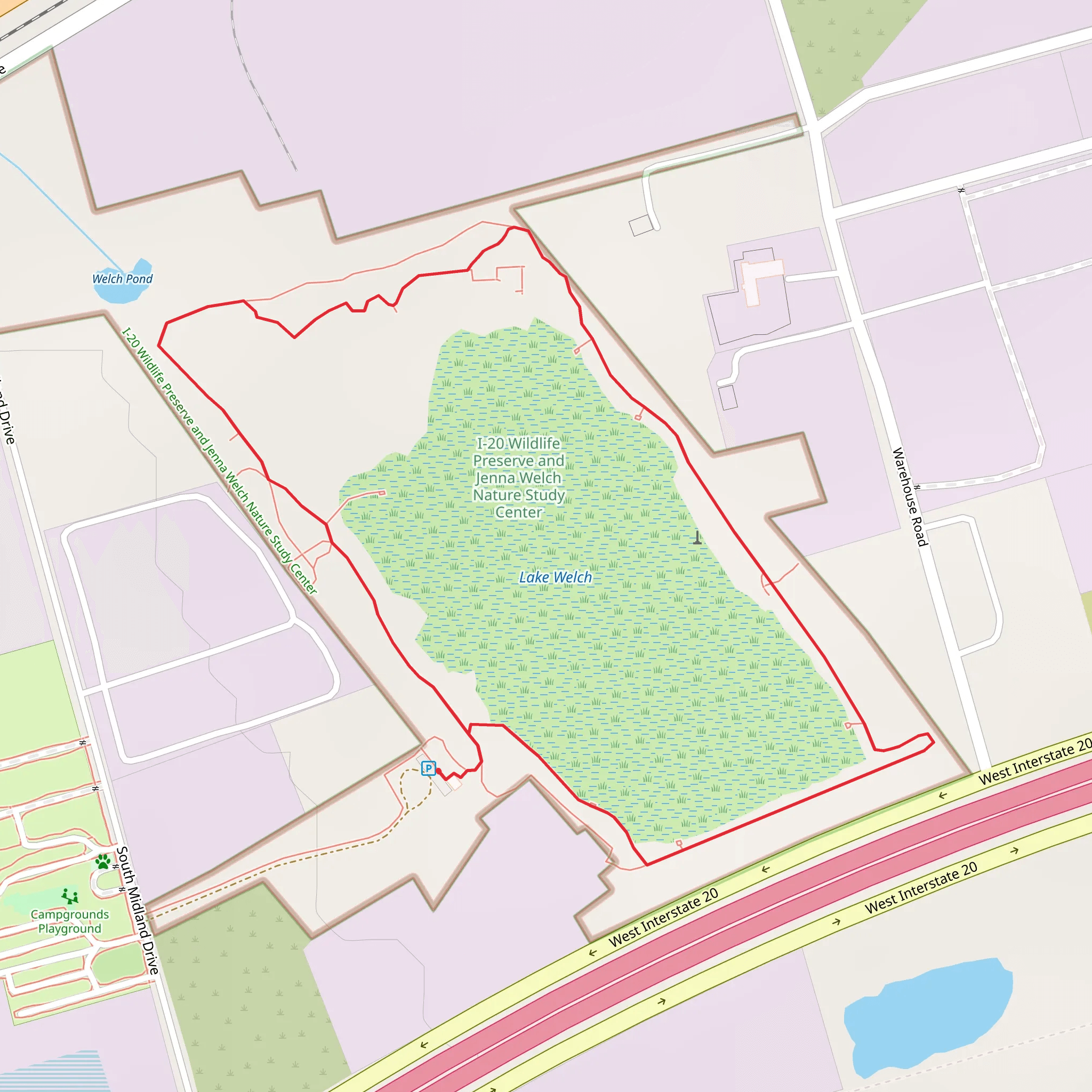 Welch Pond Loop mobile static map