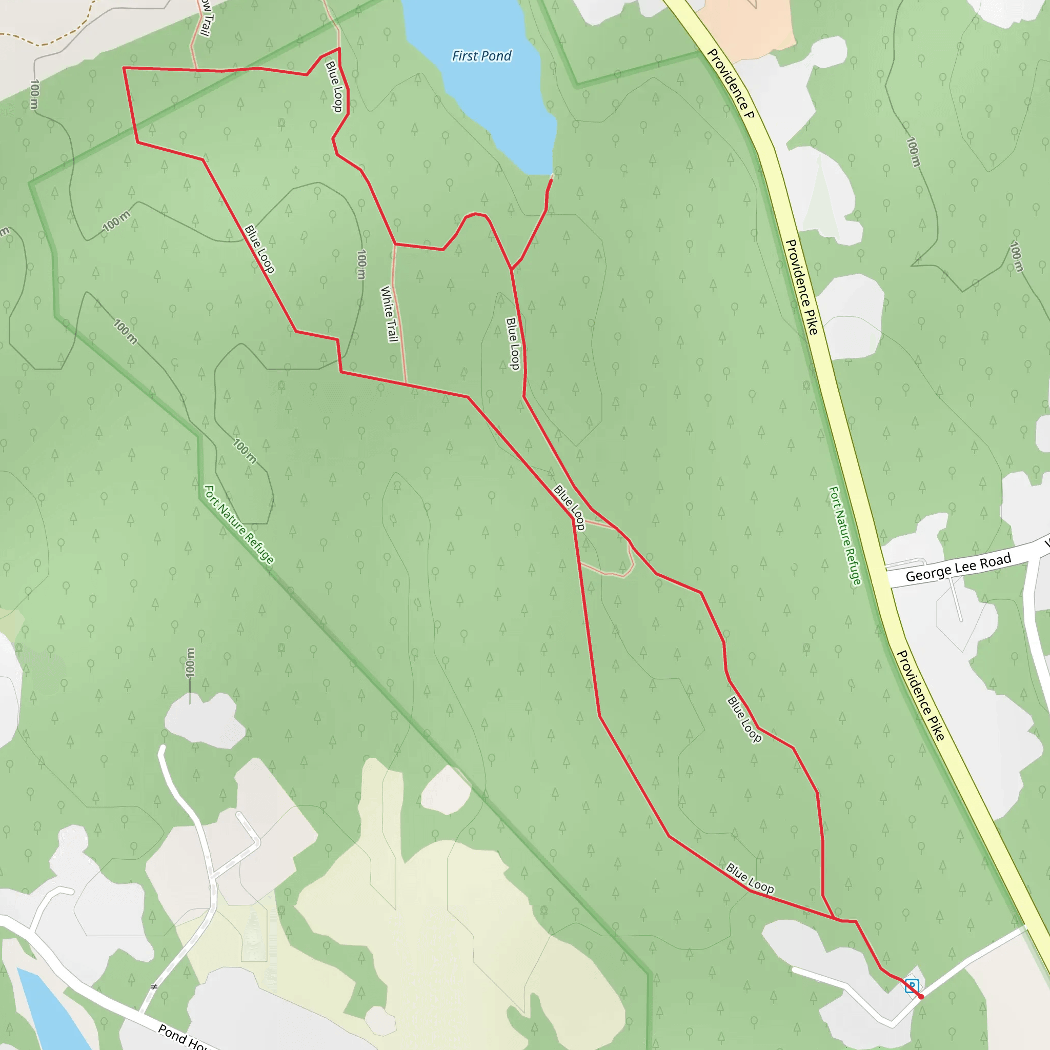 Fish Pond and Blue Loop mobile static map