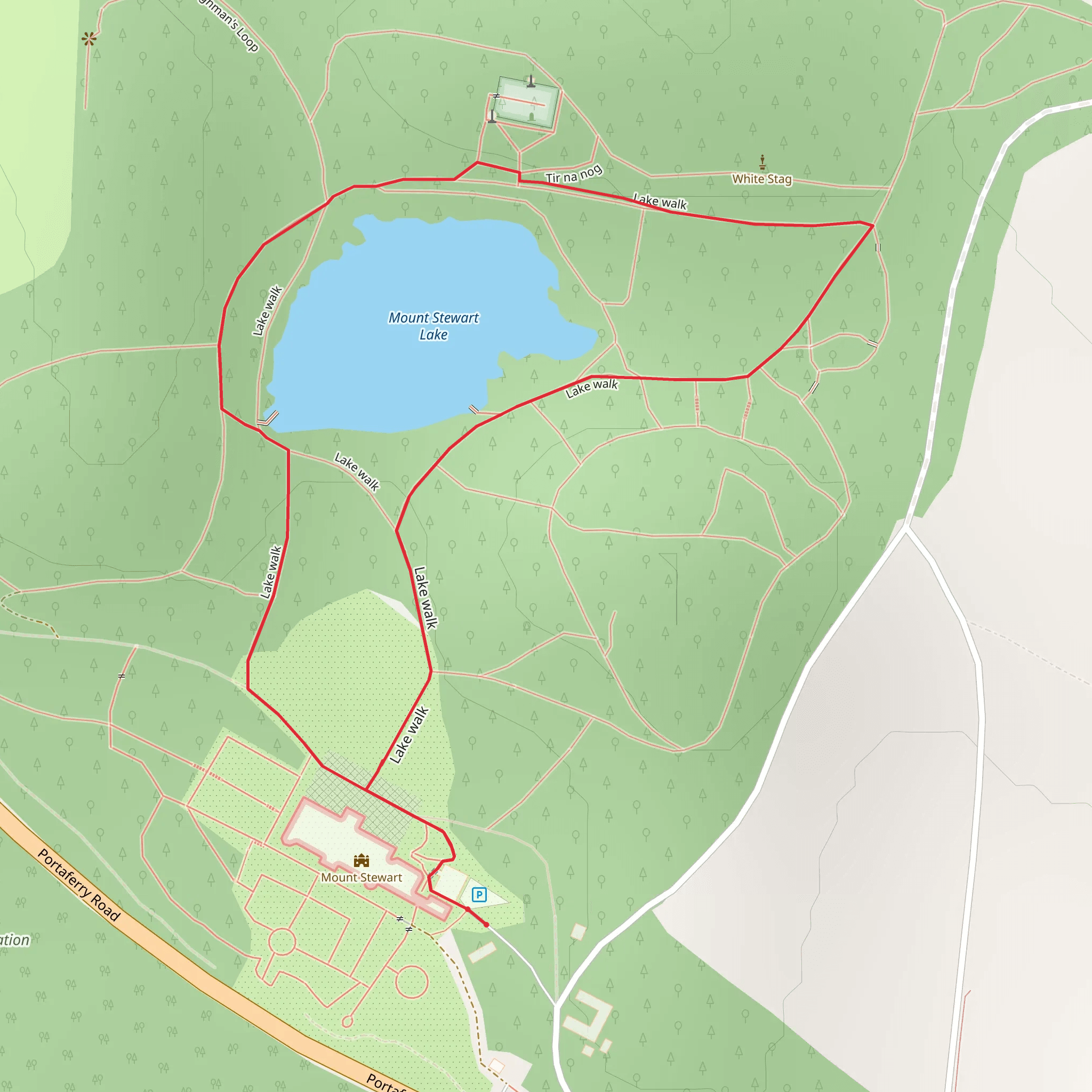 Mount Stewart Lake Loop mobile static map