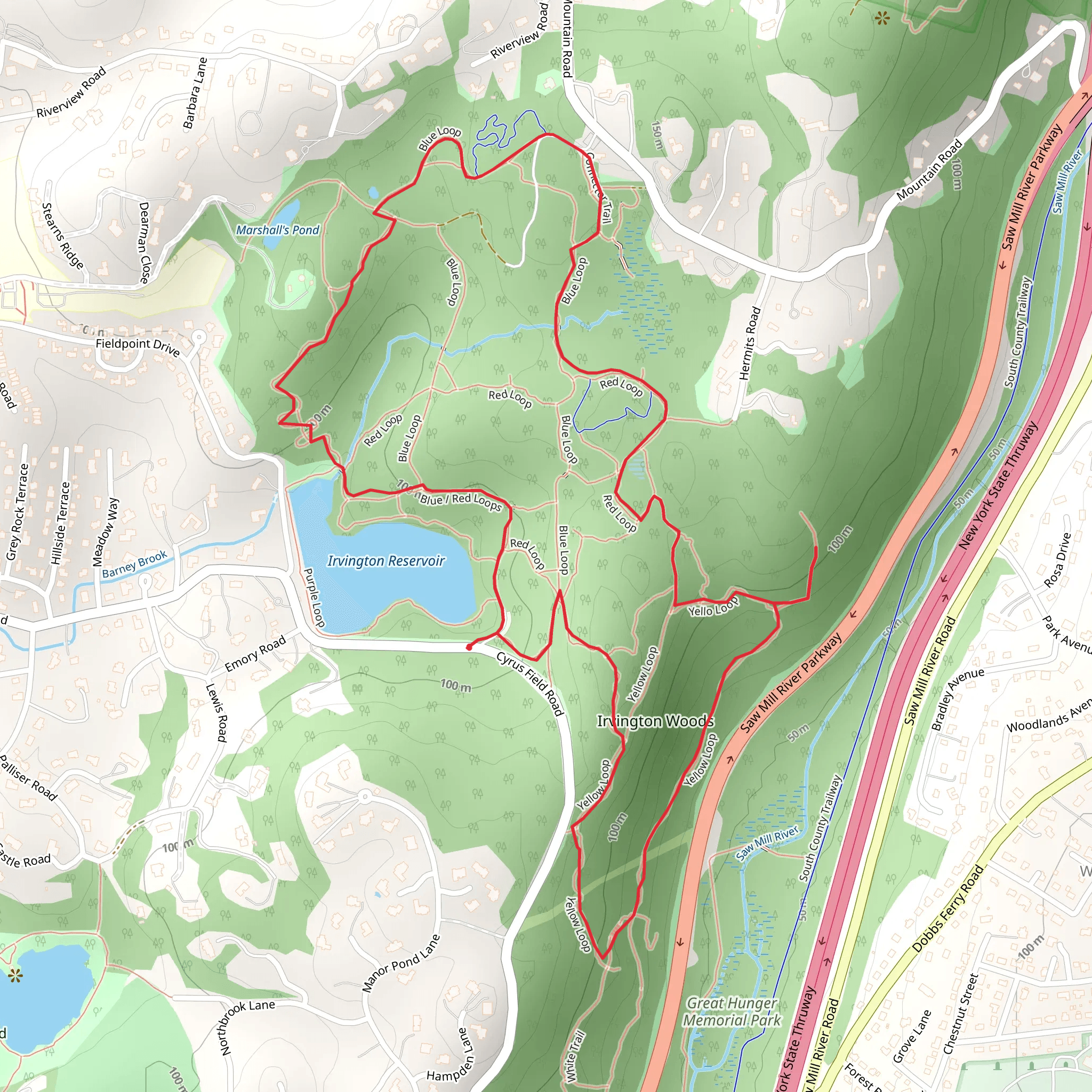 Hermit's Grave Trail Loop mobile static map