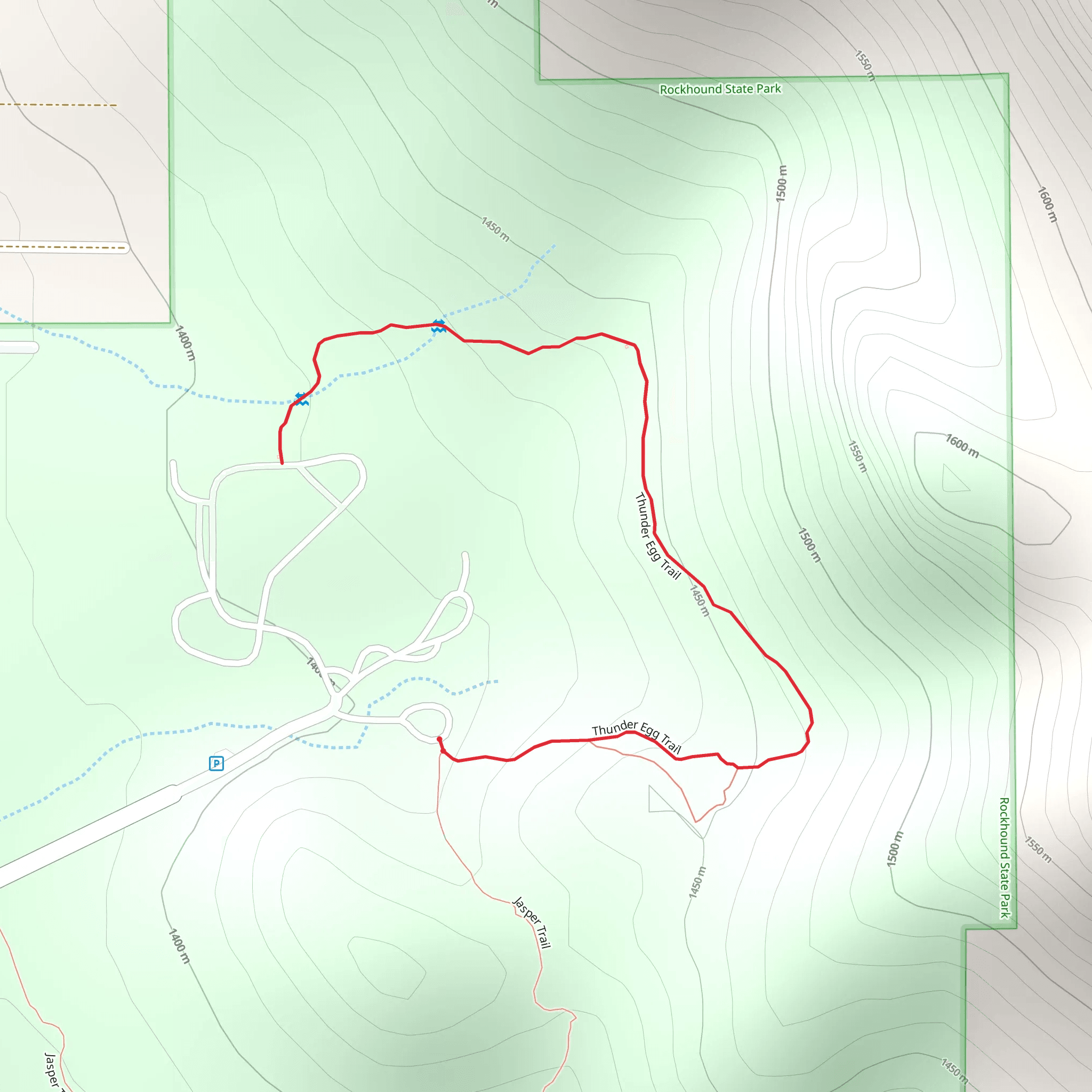 Thunder Egg Trail mobile static map