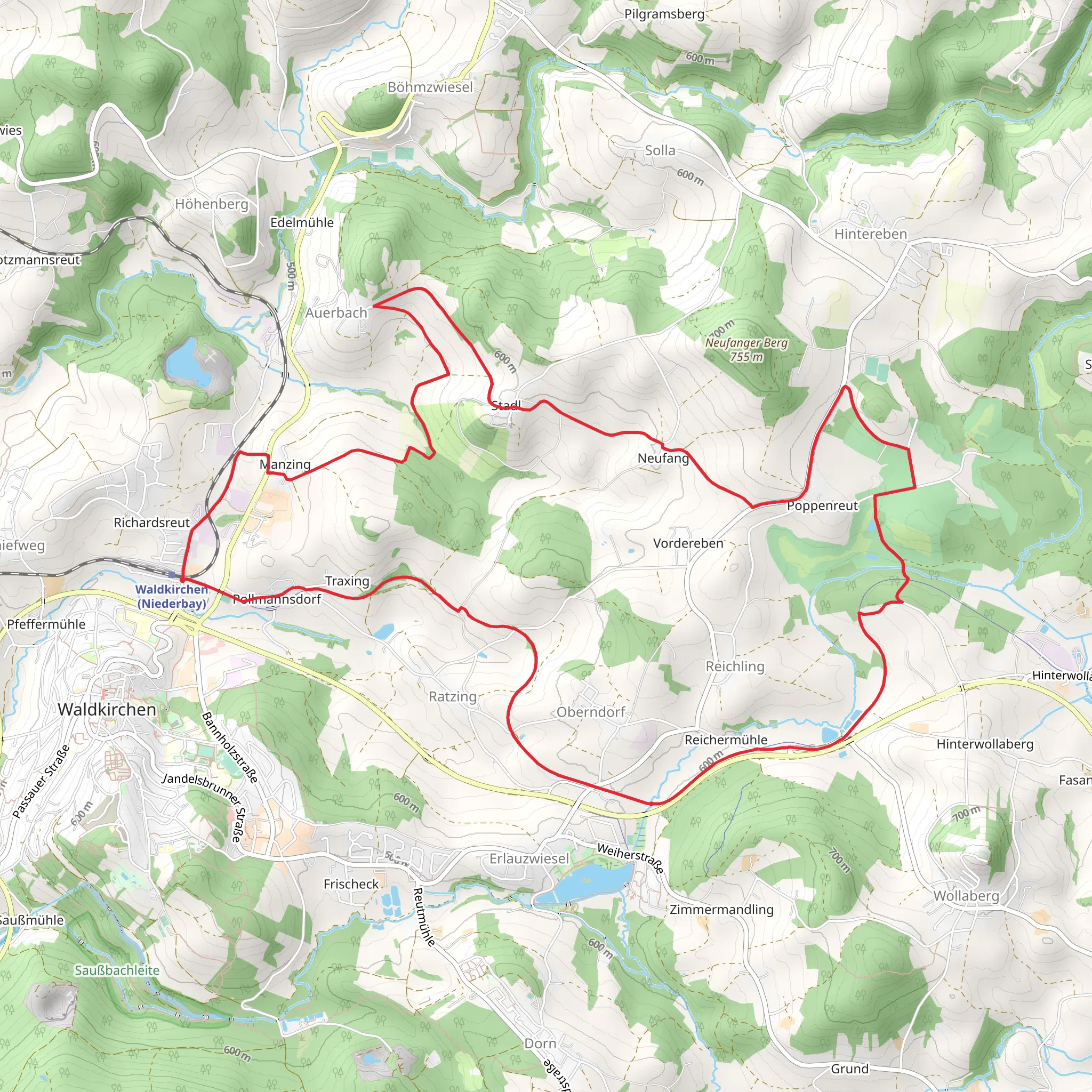 Waldkirchen Loop mobile static map