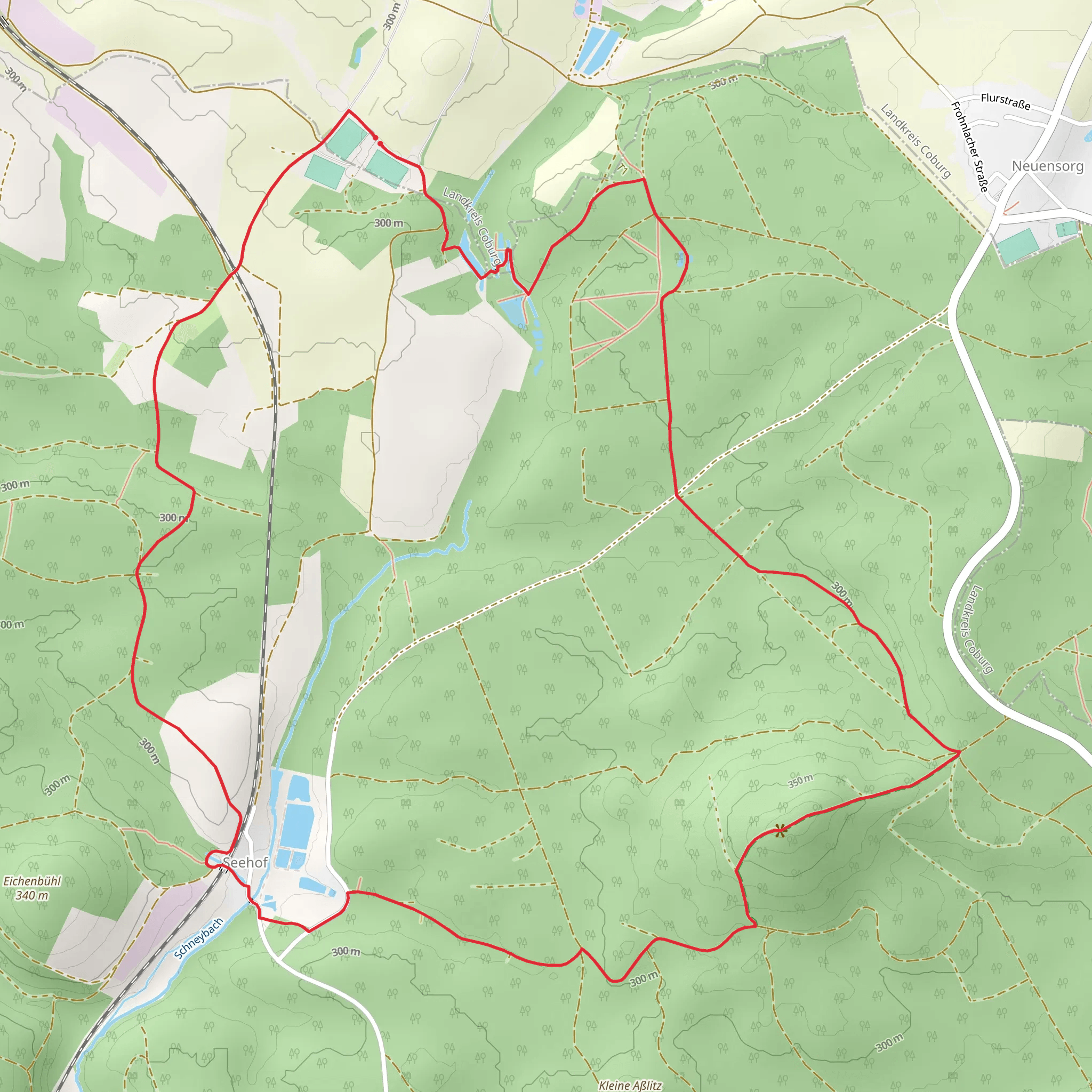 Rotbuhl, Seehof, Hohe Aßlitz and Neuensorger Loop mobile static map