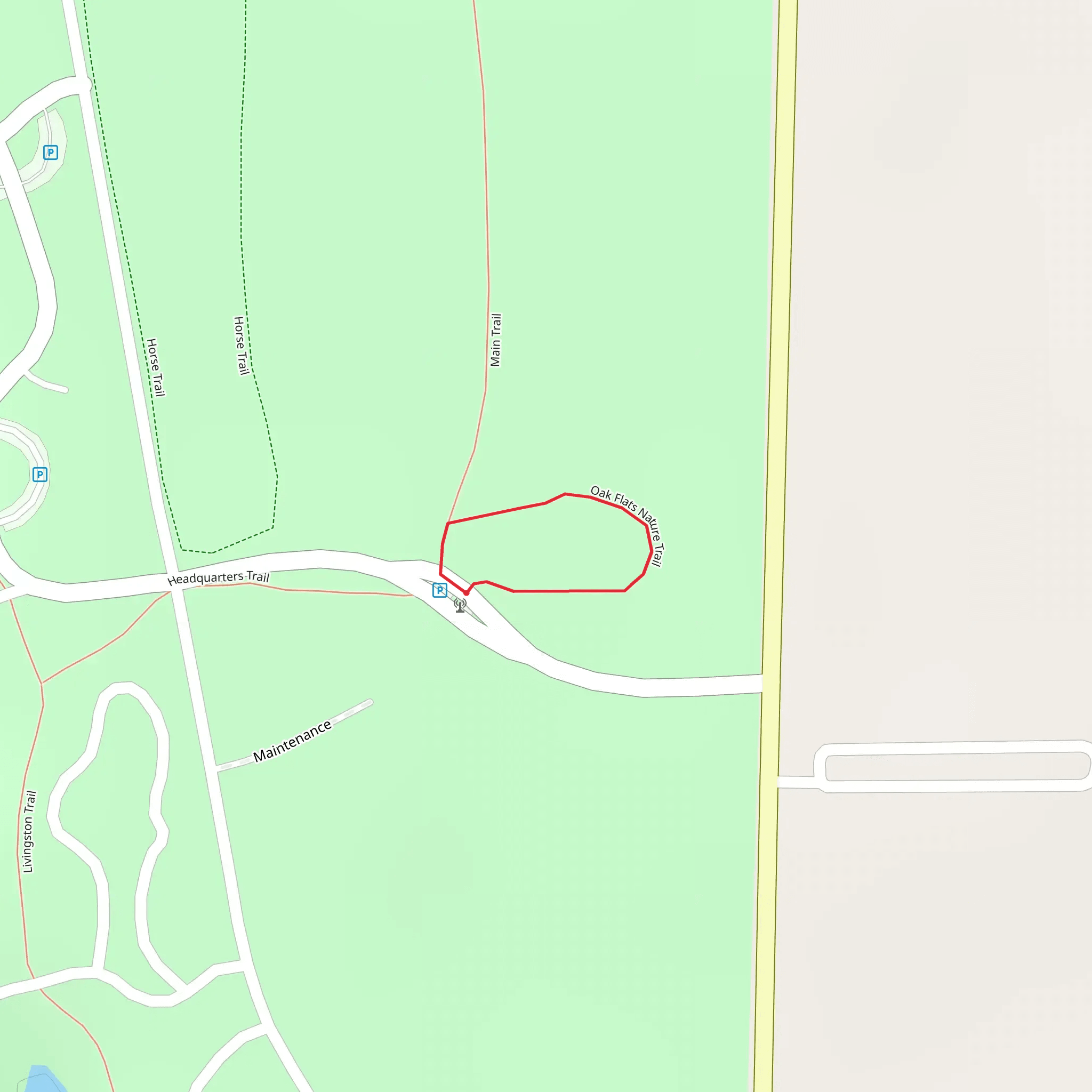 Oak Flats Nature Loop Trail mobile static map