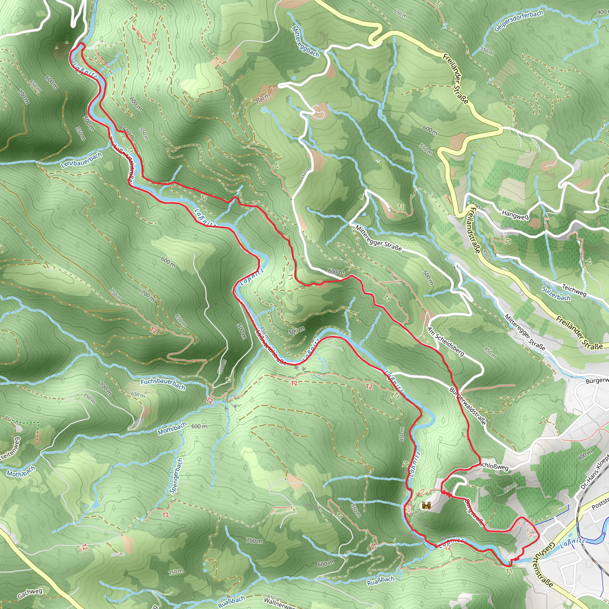 Deutschlandsberg - Klause and Old Breinmühle Loop mobile static map