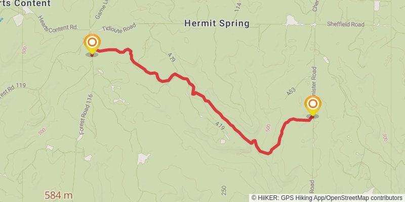North Country Trail - Pennsylvania stage 19 Map