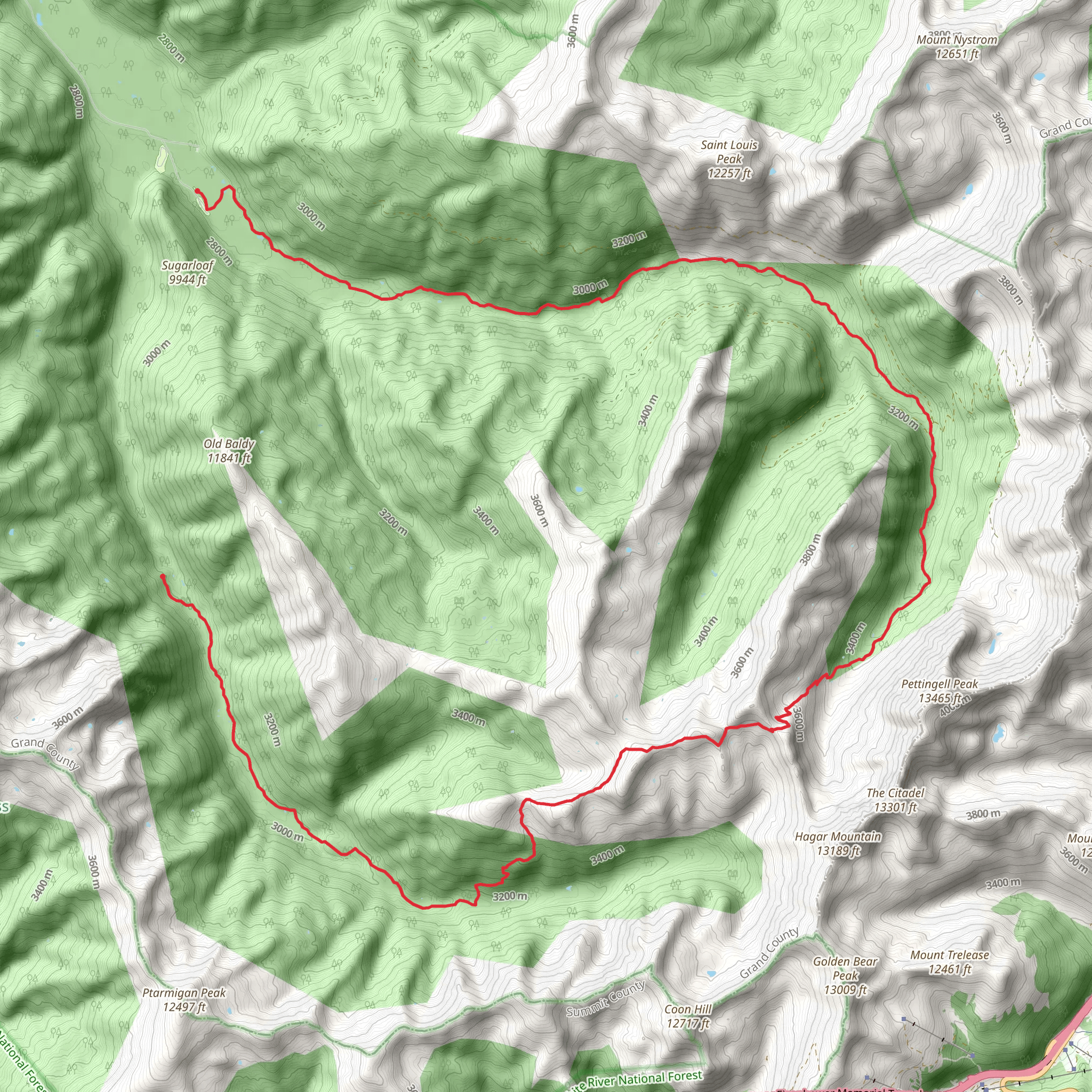 South Fork Trail mobile static map
