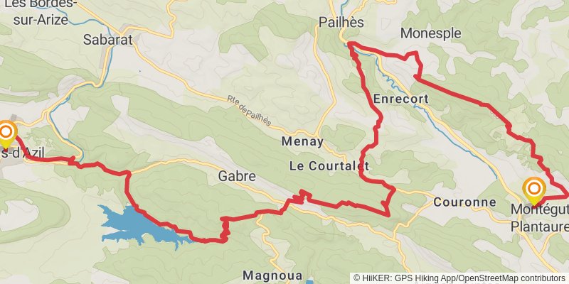 GR 78 - Sentier de Piémont stage 7 Map