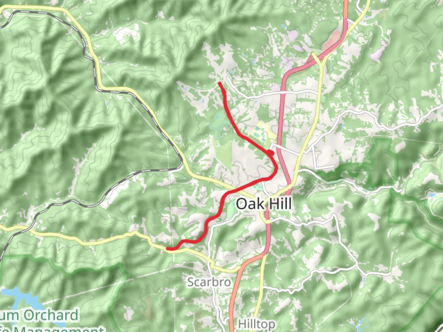 An image depicting the trail White Oak Rail Trail and its surrounding area.