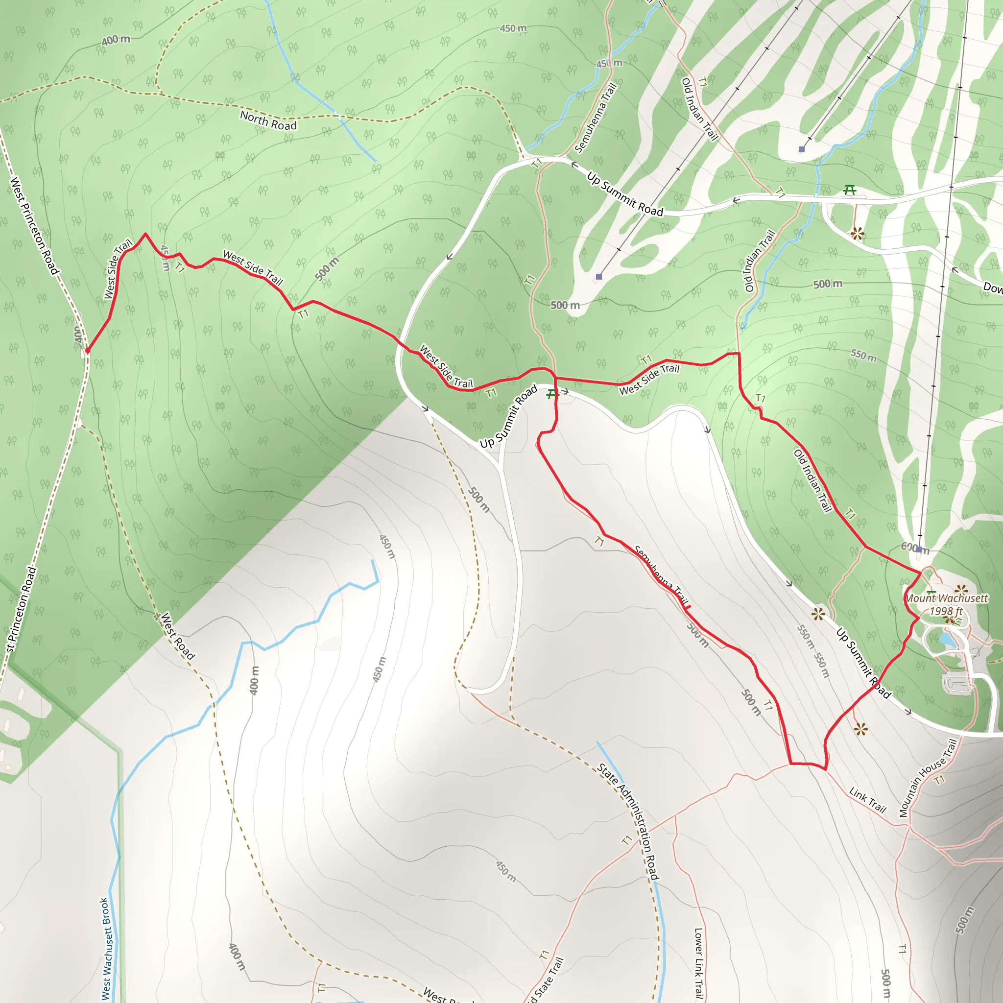 West side Trail and Semuhenna Trail Loop mobile static map