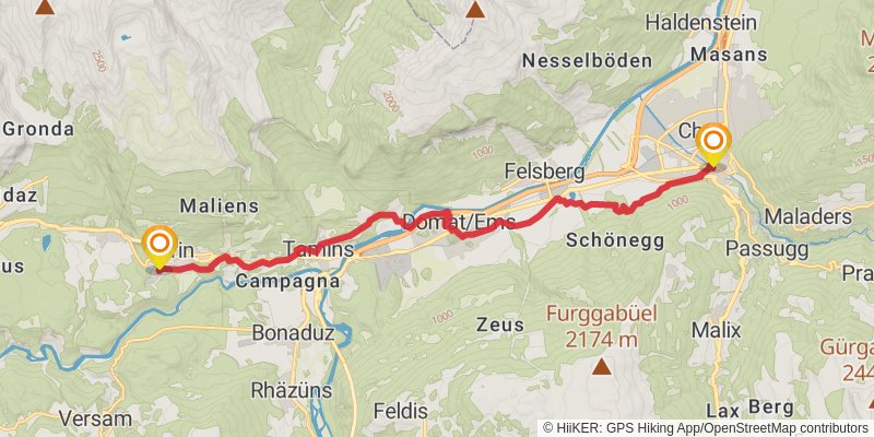 Camino Müstair-Geneva via Martigny stage 9 Map
