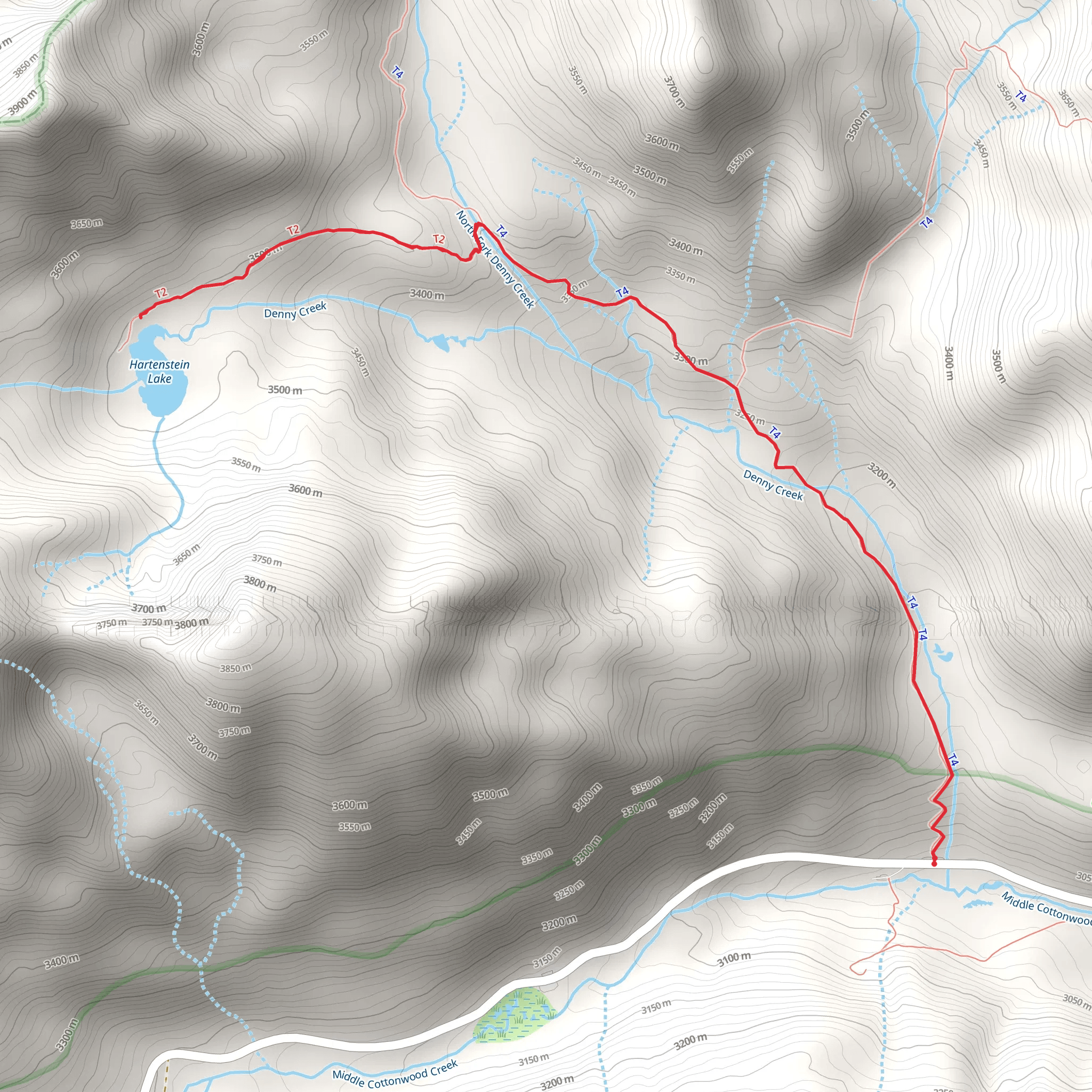 Hartenstein Lake via Brows Pass Trail mobile static map